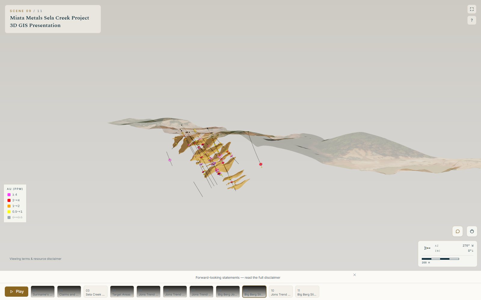 A slice through the Big Berg drilling.