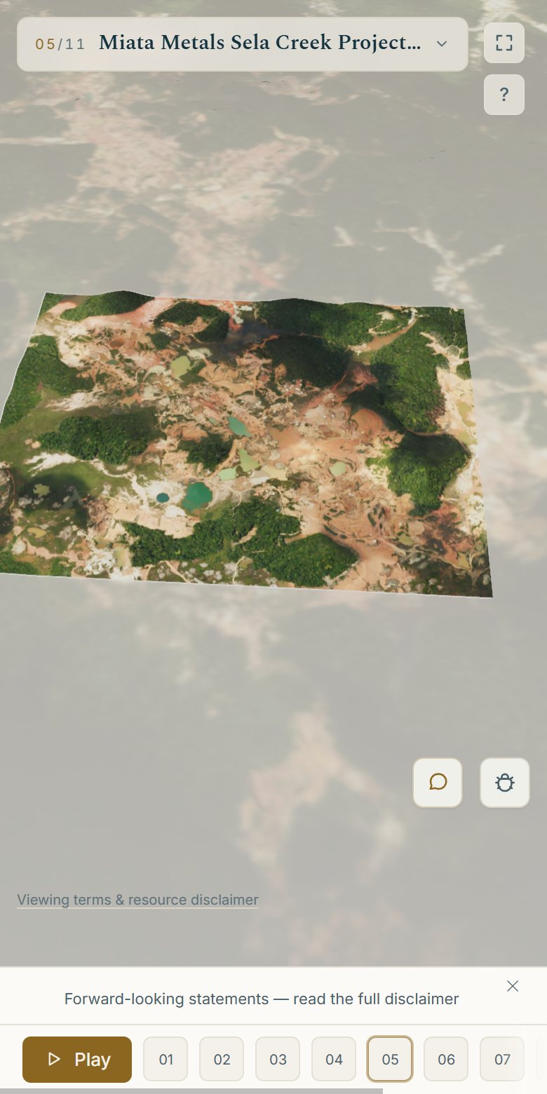 The Sela Creek drone scene on a phone.